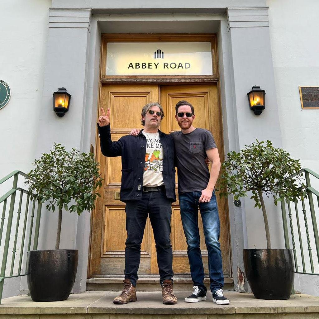 Ed Harcourt and Shea Rafferty at Abbey Road Studios